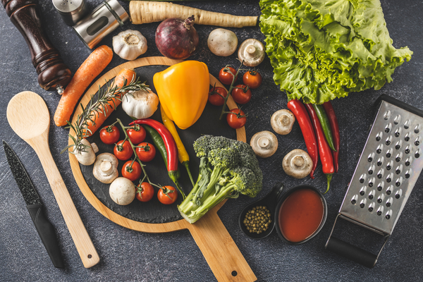 Gemüse für Kinder: Paprika, Tomaten, Champignons und anderes Gemüse